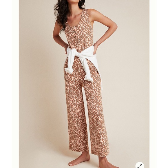 Anthropologie Pants - NWT Anthropologie Leopard Jumpsuit